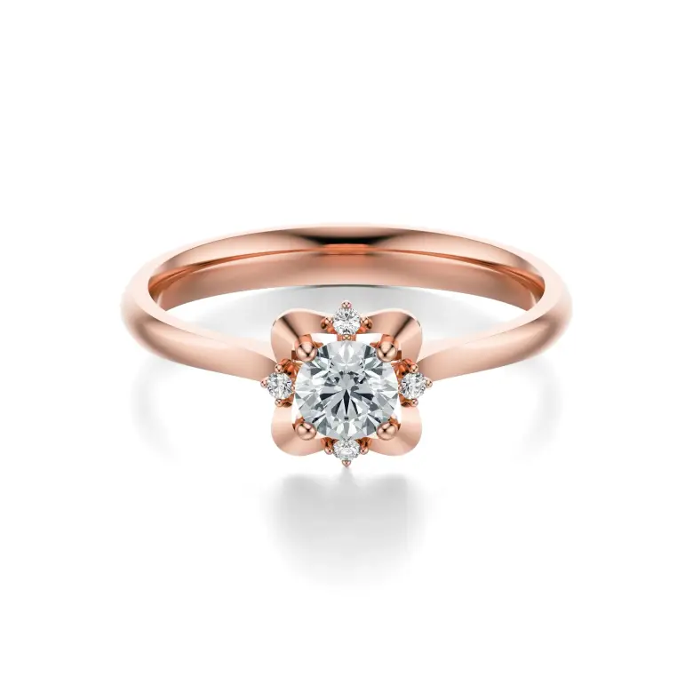 Pierścionek z różowego złota z diamentami AJPZ_139